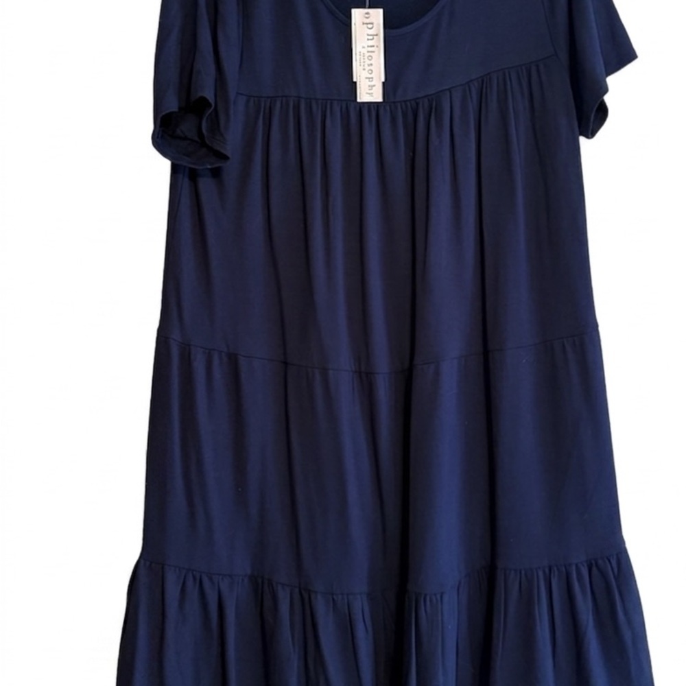 Philosophy Woman Navy Dress - 1X